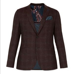 Ted Baker - Bouclé-Check Relaxed Fit Sport Coat